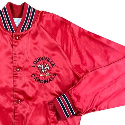 90’s Louisville Cardinals Red Satin Jacket - Image 3