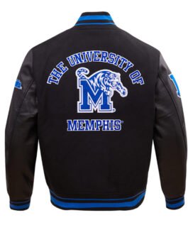University of Memphis Classic Black Varsity Jacket