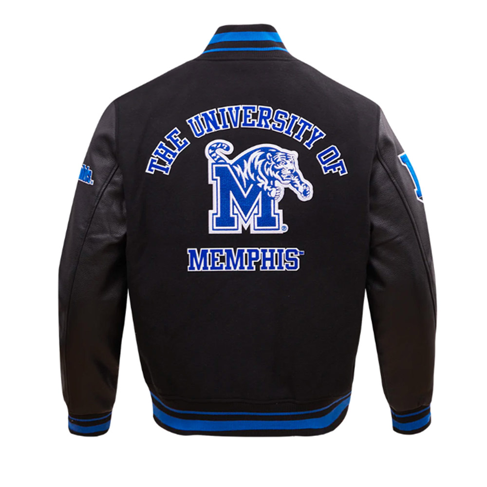 University of Memphis Classic Black Varsity Jacket - Image 2