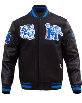 University of Memphis Classic Black Varsity Jacket