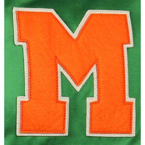 University of Miami Green Satin Windbreaker - Image 5