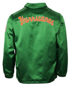 University of Miami Green Satin Windbreaker