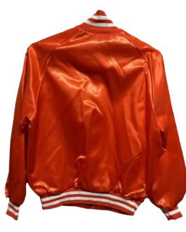 University of Miami Hurricanes Orange Satin Jacket