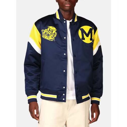 University of Michigan Heavyweight Satin Jacket - Image 5