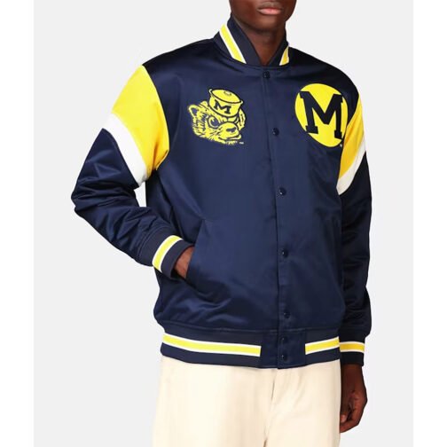 University of Michigan Heavyweight Satin Jacket - Image 7