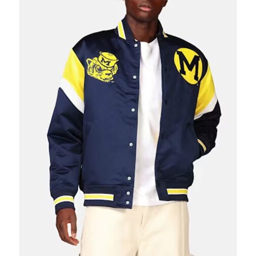 University of Michigan Heavyweight Satin Jacket - Image 8