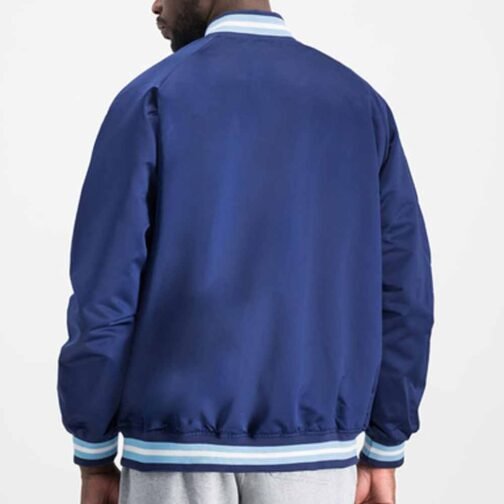 university of north carolina navy satin jacket - Image 3