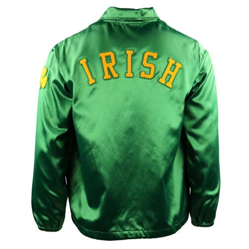 University of Notre Dame Kelly Green Satin Windbreaker - Image 4