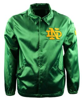 University of Notre Dame Kelly Green Satin Windbreaker