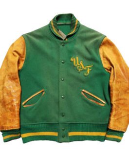 USF Green and Tan Varsity Jacket