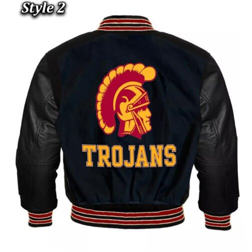University of Southern California Red and Gold Varsity Jacket - Image 5