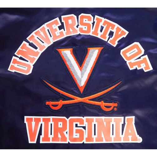 University of Virginia Classic Rib Satin Jacket - Image 7
