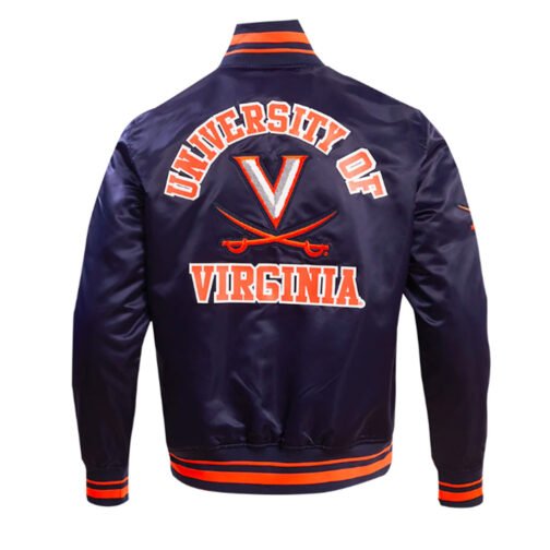 University of Virginia Classic Rib Satin Jacket - Image 2