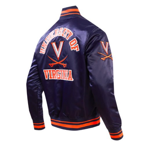 University of Virginia Classic Rib Satin Jacket - Image 4