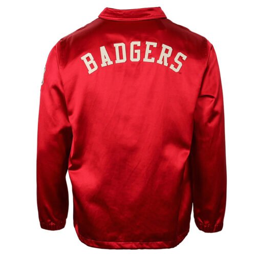 University of Wisconsin Red Satin Windbreaker - Image 2
