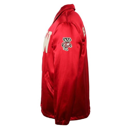 University of Wisconsin Red Satin Windbreaker - Image 4