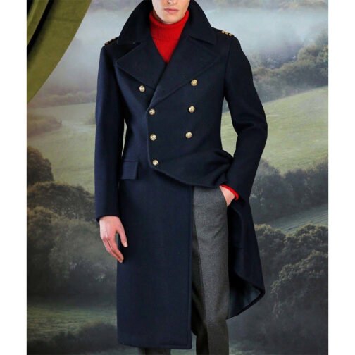 Men’s US Navy Wool Coat - Image 2