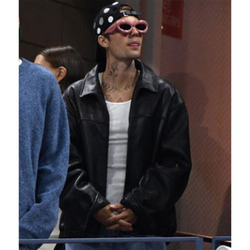 Us Open Justin Bieber Leather Jacket - Image 7