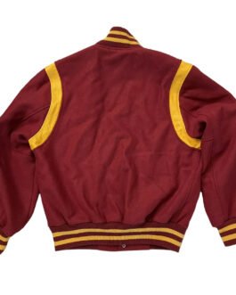 USC Trojans Burgundy Letterman Wool Jacket