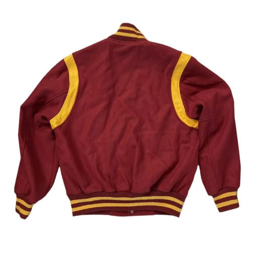 USC Trojans Burgundy Letterman Wool Jacket - Image 2