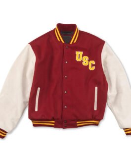 USC Trojans Varsity Cardinal and White Jacket