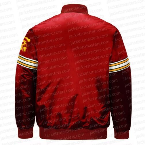 USC Trojans Football Red Satin Button-Up Jacket - Image 3