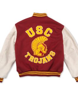 USC Trojans Varsity Cardinal and White Jacket