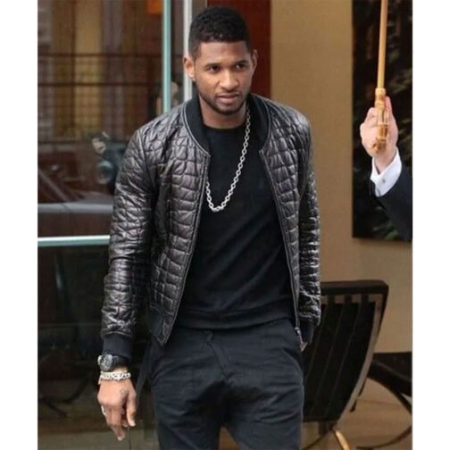 Usher Quilted Leather Jacket - Image 2