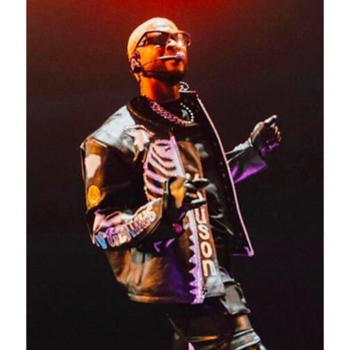 Usher Punisher Skeleton Leather Jacket - Image 7