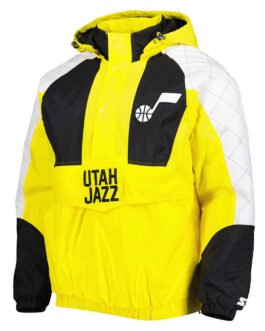 Body Check Utah Jazz Half-Zip Hoodie Jacket