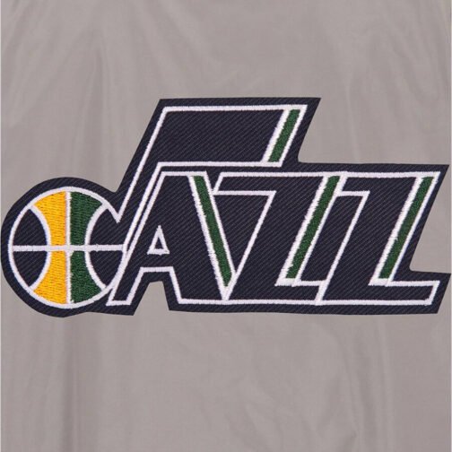Utah Jazz Bomber Lightweight Navy Nylon Jacket - Image 4