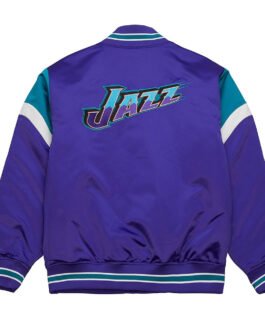 Utah Jazz Heavyweight Purple Satin Jacket