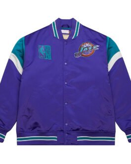 Utah Jazz Heavyweight Purple Satin Jacket