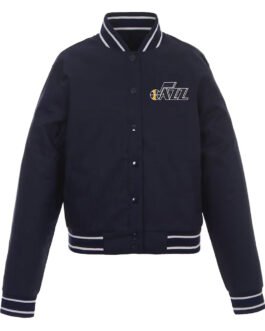 Navy Utah Jazz Poly-Twill Jacket