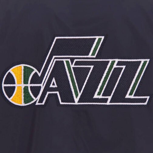 Utah Jazz Bomber Lightweight Navy Nylon Jacket - Image 3