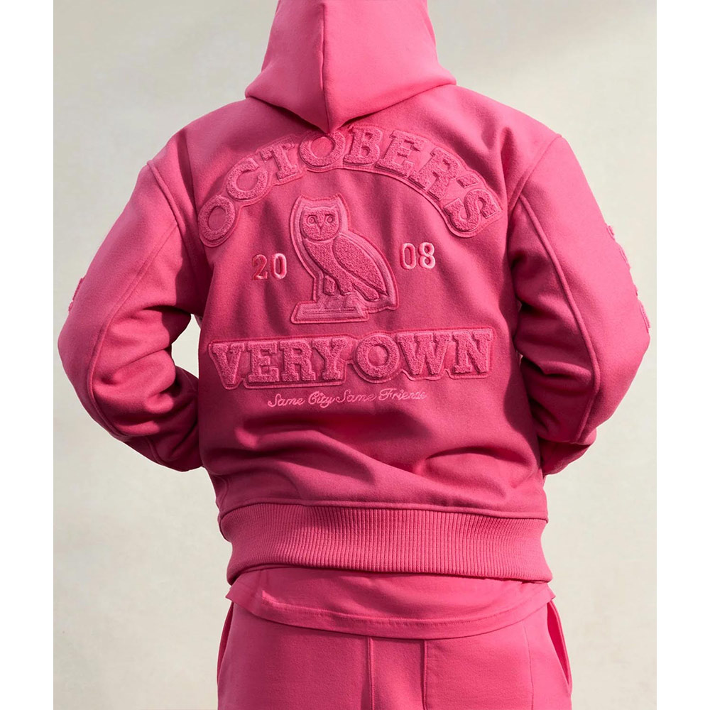 Valentine OVO Pink Varsity Jacket - Image 4