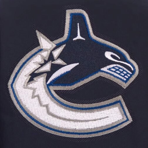Navy Vancouver Canucks Front Hit Poly Twill Jacket - Image 4