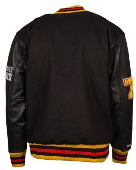Vancouver Canucks Black Letterman Jacket