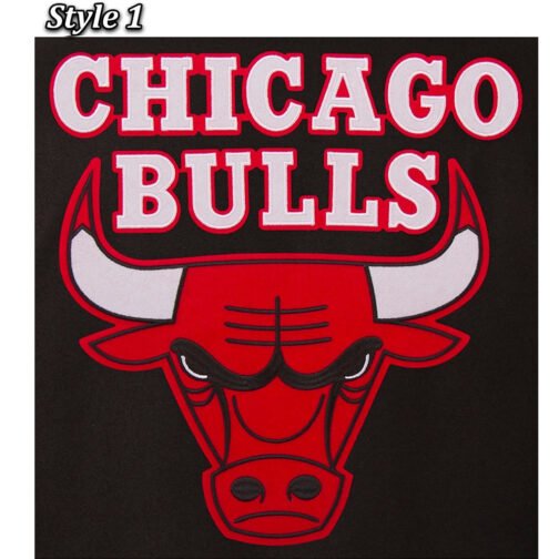 Varsity Chicago Bulls Black Wool Jacket - Image 7