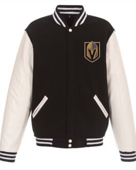 Vegas Golden Knights Varsity Black and White Jacket