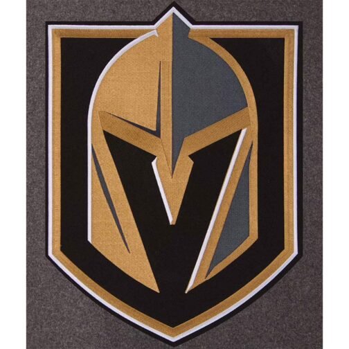 Vegas Golden Knights Charcoal and Black Varsity Jacket - Image 3