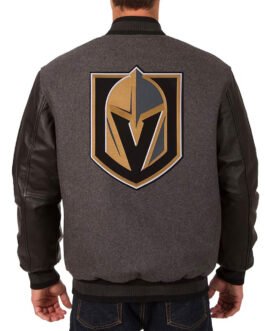 Vegas Golden Knights Charcoal and Black Varsity Jacket