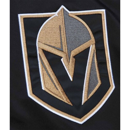 Vegas Golden Knights Heavyweight Black Satin Jacket - Image 3