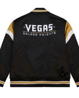 Vegas Golden Knights Heavyweight Black Satin Jacket