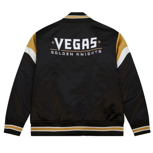 Vegas Golden Knights Heavyweight Black Satin Jacket - Image 2
