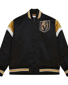 Vegas Golden Knights Heavyweight Black Satin Jacket