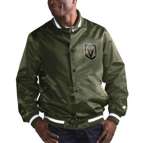 Vegas Golden Knights Green Satin Jacket - Image 4