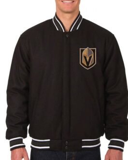 Varsity Vegas Golden Knights Black Wool Jacket