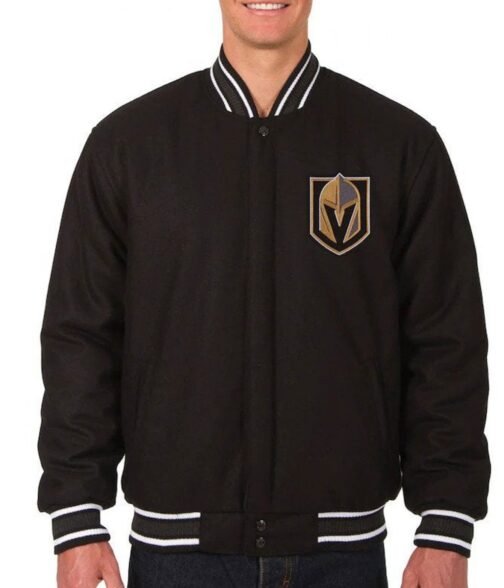 Varsity Vegas Golden Knights Black Wool Jacket