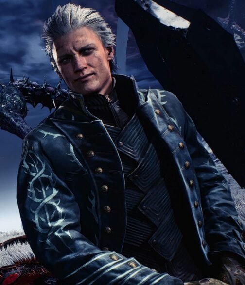 Vergil Devil May Cry 5 Blue and Black Vest - Image 4